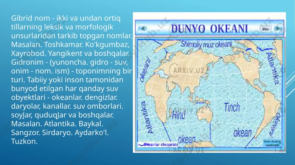 geografik nomlar klassifikatsyasi - Page 4