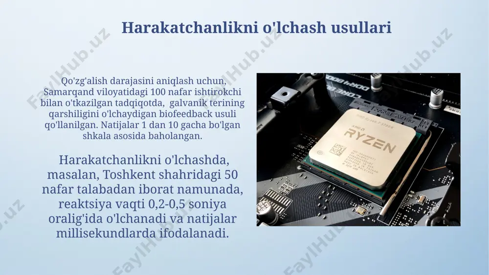 lar, achitqi bakteriyalari va clostridium turlari, organik birikmalarning reduktiv metabolizmida ishtirok etib, dunyoning turli burchaklaridagi botqoqlik va tuproqlarda muhim rol o'ynaydi. reduksion jarayonlarning turlari elektrokimyoviy reduksiya, 1-3 volt kuchlanishda, suvli eritmalarda, 25°c da amalga oshiriladi va metallarni qayta ishlashda, xususan, aqshdagi elektroliz zavodlarida qo'llaniladi. kimyoviy reduksiya jarayonlari, misol uchun, vodorod yoki uglerod (ii) oksid bilan reaksiyaga kirishish orqali, 100-500°c oralig'ida, rossiyada temir rudalarini qayta ishlashda keng qo'llaniladi. harakatchan tushunchasi ҳаракатчан тушунчасининг асосий элементлари 3 та асосий тамойилга асосланган бўлиб, булар: динамиклик, ўзаро боғлиқлик ва 20 дан ортиқ ўзгарувчан параметрларнинг бир вақтнинг ўзида ўзаро таъсирини ўрганишни ўз ичига олади. ҳаракатчан тушунчаси 20-асрнинг иккинчи ярмида, айниқса, 1960-йилларда, тошкент шаҳридаги илмий муҳитда шакллана бошлаган ва мураккаб тизимларни таҳлил қилишда янги методология сифатида пайдо бўлган. harakatchanlik va reduksiyaning ekologik ahamiyati qoraqalpog'iston respublikasida 2000 gektar maydonda amalga oshirilgan loyiha ko'rsatdiki, harakatchanlikni qo'llab-quvvatlash va reduksiya jarayonlarini nazorat qilish tuproq eroziyasini 45% ga kamaytirib, bio xilma-xillikni oshirdi. …
