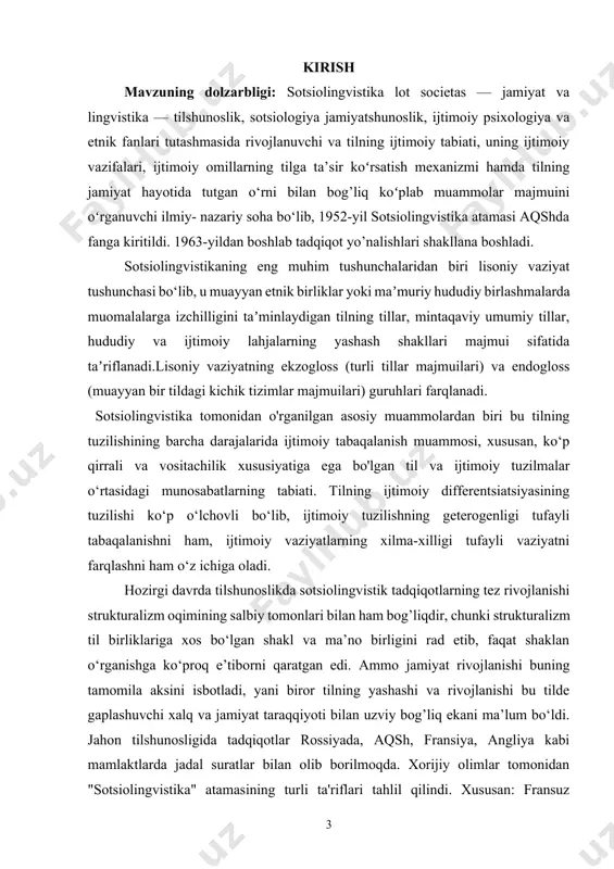 g'oyalar va til hodisalariga funksional yondashuv, shuningdek, til va semantikaning umumiy nazariyasi muammolarini o'rganadigan j. munen va m. mamudian tomonidan ishlab chiqilgan. shunday qilib, xulosa qilish mumkinki, sotsiolingvistik tahlilning boshlang’ich tushunchasi sifatida ko‘rib chiqilgan til jamoasi ham ijtimoiy, ham lingvistik xususiyatlar (ijtimoiy o‘zaro ta’sirning mavjudligi va lingvistik xususiyatlarning birligi) asosida aniqlanadi. sotsiolingvistik tadqiqotning asosiy operatsion birliklari-sotsiolingvistik o‘zgaruvchilar-o‘zaro bog’liqlik, bir tomondan, til tuzilishining ma’lum darajasi (fonologik, morfologik, sintaktik, leksik - semantik) bilan, boshqa tomondan, ijtimoiy tuzilish yoki ijtimoiy vaziyatlarning o‘zgarishi bilan tavsiflanadi. bu hududda yashovchi xalqlar orasida qadimiy yozuv an‘analariga ega bo‘lganlari ham, umuman yozuvi bo‘lmaganlari ham mavjud edi. shuning uchun sotsiolingvistika fani bu davrda quyidagi masalalarni yoritish bilan shugullandi. adabiy tilga asos bolgan tayanch sheva yoki dialektni aniqlash va uning tayanch ekanligini ilmiy-nazariy jihatdan asoslash bo‘lsa, bo‘lajak adabiy tilning tovush tarkibini inobatga olib, o‘sha xalqning milliy yozuvini, alfavitini, imlo qoidalarini yaratish hamda yangi barpo etilayotgan adabiy tildan rasmiy til sifatida …