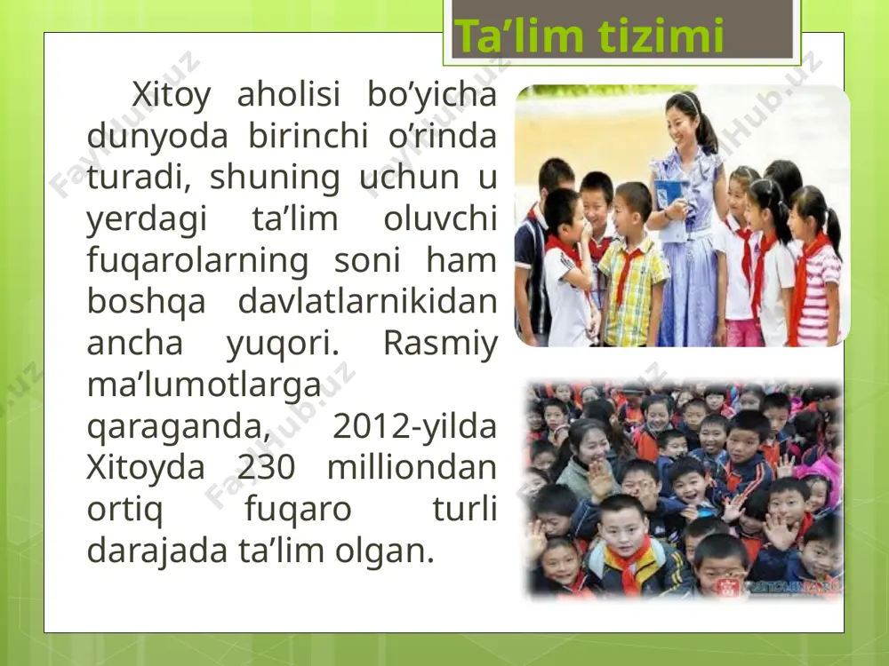 moqchi. ta’lim tizimini moliyalashtirish xulosa xulosa qilib aytganda, xitoy bugungi kunda ta’lim tizimi darajasi dunyodagi eng rivojlangan davlatlar qatoriga kiradi va mavjud muammolarga qaramasdan, yildan yilga rivojlanib bormoqda. e’tiboringiz uchun rahmat! image37.jpeg image38.jpeg image39.jpeg image40.jpeg image41.jpeg image42.jpeg image43.jpeg image44.jpeg image45.jpeg image30.jpeg image46.jpeg image33.png image47.jpeg image48.jpeg image49.jpeg image22.jpeg image23.jpeg image24.png image25.png image32.png image35.jpeg image1.jpeg image4.jpeg image9.jpeg image14.jpeg /docprops/thumbnail.jpeg