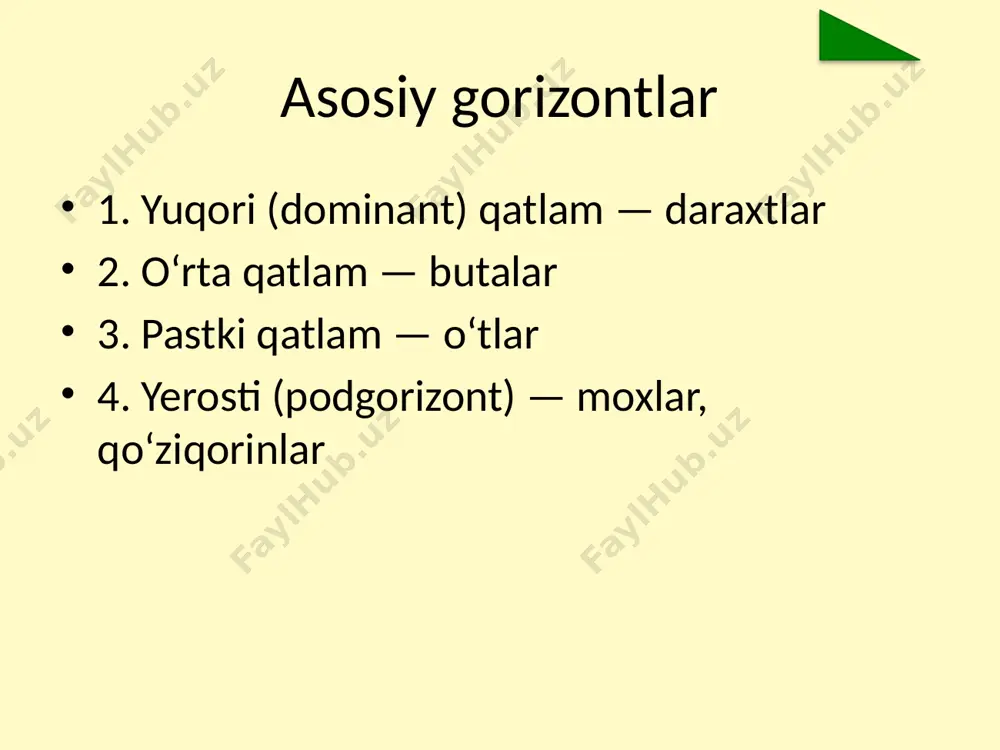 fitotsenoz gorizontlari va ularning tiplari - Page 5