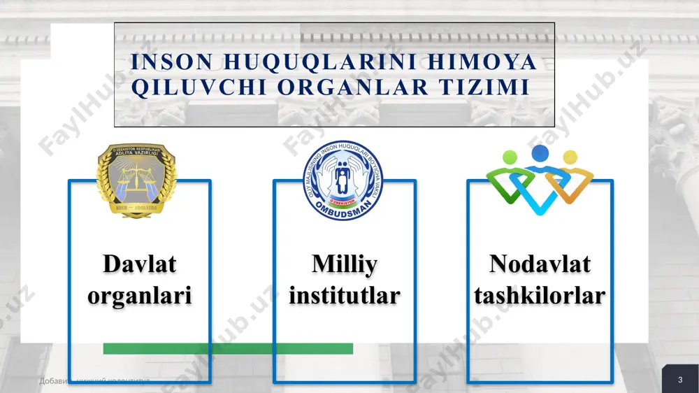 inson huquqlarini himoya qiluvchi organlar - Page 3
