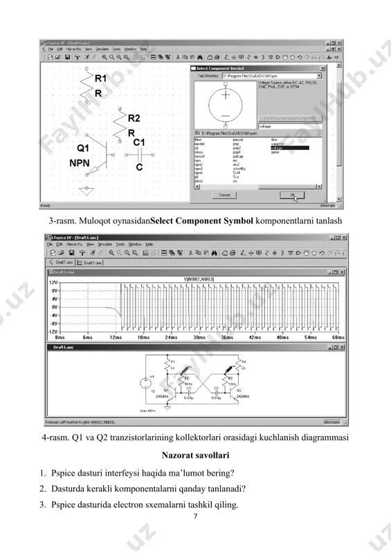 laboratoriya mashg’uloti №3: pspice elektron sxemalarni modellashtirish dasturi interfeysi bilan tanishish - Page 4