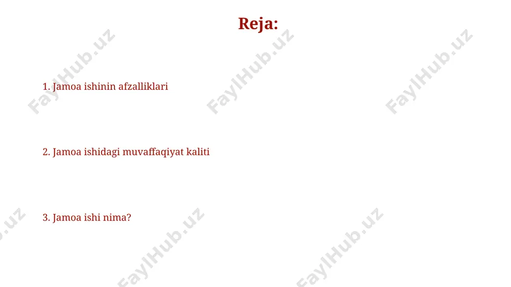 kentdagi kompaniyalar kabi geografik yaqinlik muhim ahamiyat kasb etadi. rol va mas'uliyatlarni taqsimlash andijon shahridagi tadqiqot shuni ko‘rsatdiki, 7 kishilik jamoada har bir a’zoning aniq roliga ega bo‘lishi va mas’uliyatlarni teng taqsimlash natijasida xatolar soni 35% ga kamaygan. samarali jamoa ishi uchun 5 kishilik guruhda vazifalarni 3 ta asosiy yo‘nalishga (rejalashtirish, ijro etish, nazorat qilish) bo‘lib taqsimlash, toshkentdagi loyihalarda samaradorlikni 20% ga oshirdi. to'qnashuvlarni boshqarish toshkentdagi it kompaniyasida o'tkazilgan tadqiqotlar shuni ko'rsatdiki, jamoaviy ishlarda 70% muvaffaqiyatsizliklar samarali konflikt boshqaruvining yo'qligidan kelib chiqadi. samarqanddagi 50 kishilik jamoada amalga oshirilgan loyihada, 3 ta asosiy qarama-qarshilikni hal qilish uchun 2 bosqichli muzokara strategiyasi qo'llanilib, muvaffaqiyatli natijaga erishildi. jamoa ishi afzalliklari jamoa ishi, masalan, 5 kishilik dasturchilar guruhi, murakkab dasturiy ta'minot loyihasini 30% tezroq bajarishi va kaliforniyadagi raqobatbardosh kompaniyalarga nisbatan yuqori sifatli natijalarga erishishi mumkin. 2022-yilgi tadqiqotlar shuni ko'rsatdiki, jamoaviy yondashuv bilan ishlaydigan toshkentdagi marketing kompaniyalari, yakka tartibdagi kampaniyalarga nisbatan 45% ga ko'proq mijozlarni …