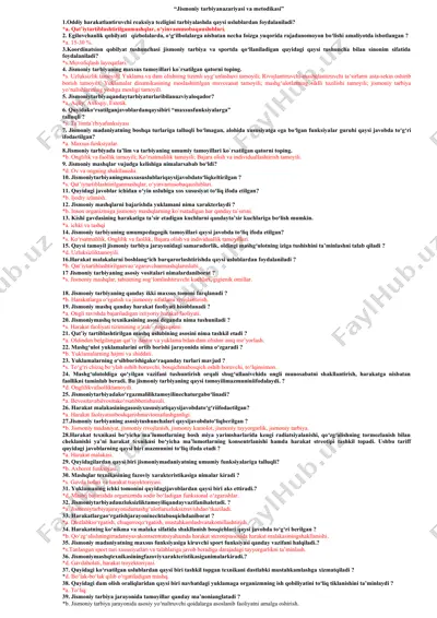 jismoniy tarbiyanazariyasi va metodikasi — DOCX