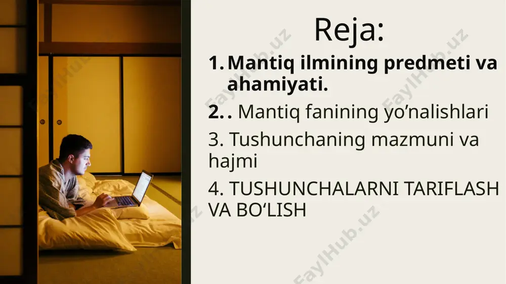 mavjud. fikr ideal hodisadir. u faqat tilda – moddiy hodisada (tovush to‘lqinlari, grafik chiziqlar, alfavitlarga asoslangan til ifodalari, turli simvollarda) reallashadi. mantiq faniga katta hissa qo’shgan olimlardan biri aristoteldir. mantiq ilmi ayniqsa, ix-xi asrlarda markaziy osiyoda mashhur mutafakkirlar al-forobiy, ibn sino, abu abdulloh al-xorazmiy, nasriddin tusi, davoniy, jurjoniy va boshqalarning asarlarida rivojlantirilgan. ular aristotelning mantiqiy talimotini tiklabgina qolmay, undagi asosiy tamoyillarga tayanib, o‘zlari mustaqil talimot yaratishga harakat qilganlar. forobiy “mantiqqa kirish” risolasida, “mantiq ilmi xatoga yo‘l qo‘yish ehtimoli mavjud bo‘lgan holda tafakkurning to‘g‘ri kechishini ko‘zlab, aqlni to‘g‘irlab turadi” , deb yozadi yana u “mantiq aqlni to‘g‘ri tafakkurga eltadigan narsalarni o‘zida mujassamlashtirgan sanatdir” deydi. abu ali ibn sino al-forobiyning falsafa va mantiqshunoslikda boshlab bergan ishini rivojlantirdi. u «mantiqni barcha fanlarning muqaddimasi, ularni egallashning zarur sharti hamda falsafaning ajralmas qismi sifatida talqin etdi». 17-asr fransuz faylasufi r.dekart deduktiv metodni jiddiy tadqiq etishi bilan mantiqni rivojlantirishga ulkan hissa qo‘shdi. uning ishlab chiqqan aqliy …