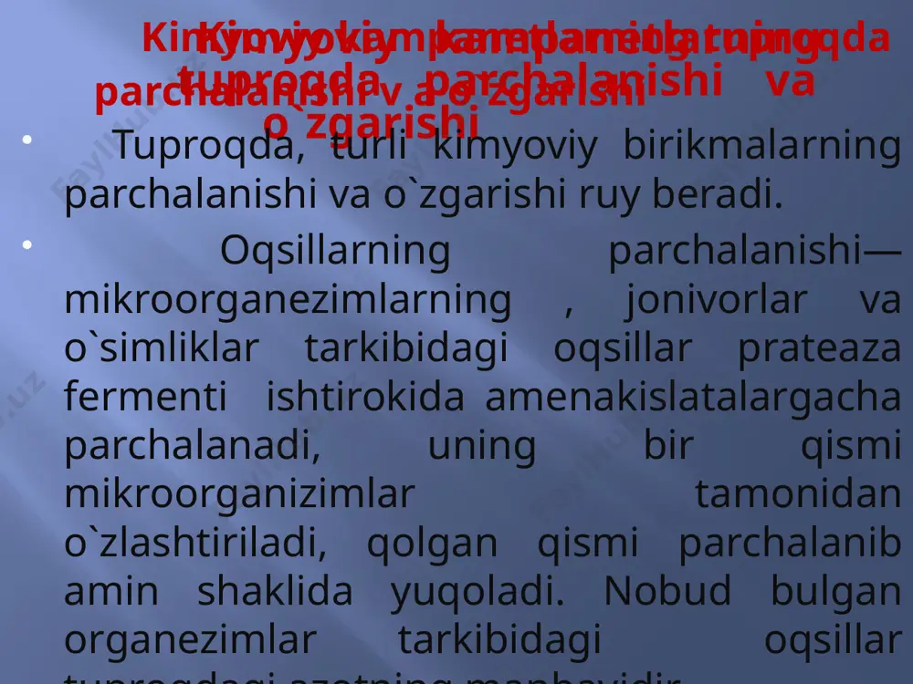 tuproqdagi organik moddalar tarkibi - Page 5