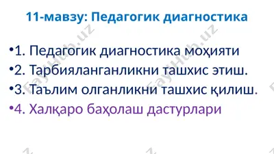 pedagogik diagnostika — PPTX