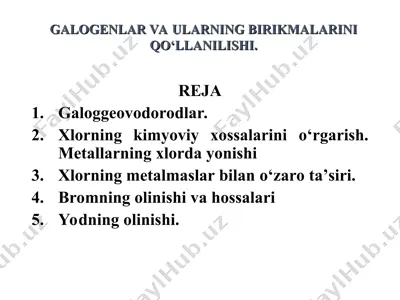 galoggeovodorodlar — PPT