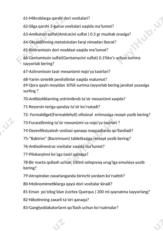 farmakologiya oraliq nazorat savollari - Page 4