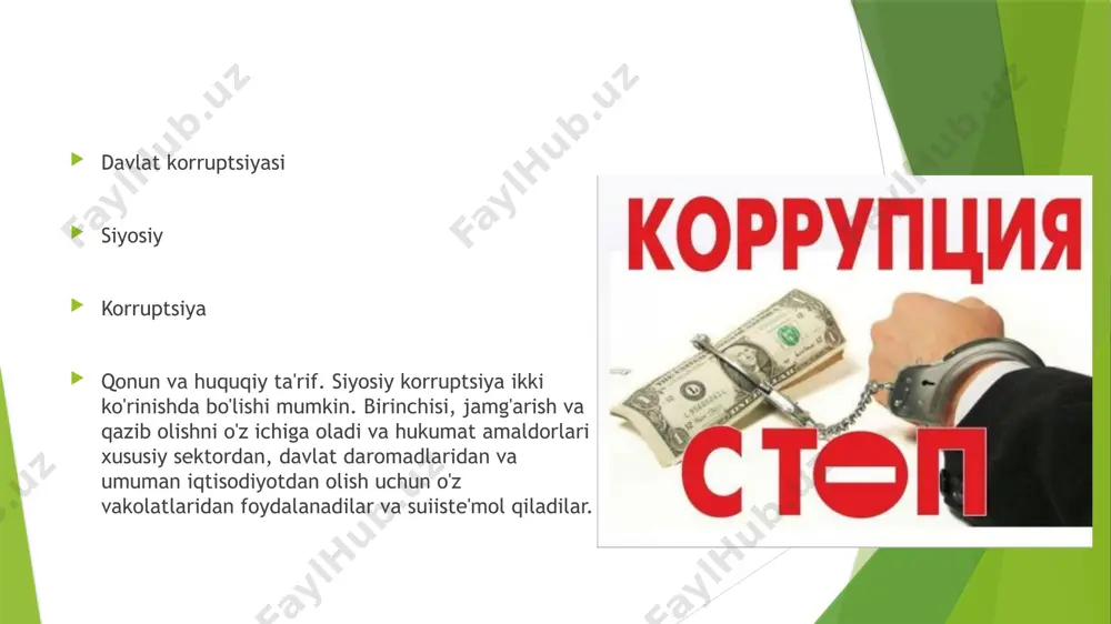 korrupsiya mavzusida mustaqil ish taqdimoti - Page 5