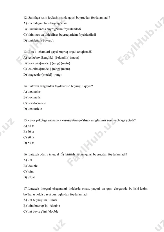 latexda sodda savollar - Page 3