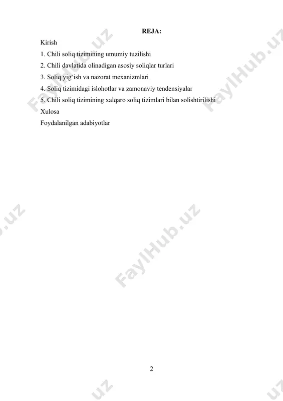 sh. ayniqsa, 2022–2025 yillar oralig‘ida amalga oshirilayotgan soliq islohotlari chili davlatining iqtisodiy siyosatida muhim bosqich bo‘lib, u yangi avlod fiskal strategiyalarining shakllanishiga sabab bo‘lmoqda. chili soliq tizimining asosiy xususiyati shundaki, bu mamlakatda soliqqa tortish jarayonida shaffoflik, hisobdorlik va raqamli texnologiyalardan keng foydalanish ustuvor ahamiyatga ega. bu yondashuv nafaqat soliqlarni yig‘ishda samara beradi, balki soliqqa oid huquqbuzarliklarning oldini olish, davlat byudjetini to‘ldirish va makroiqtisodiy muvozanatni saqlashga xizmat qiladi. jumladan, jismoniy va yuridik shaxslarning daromadiga solinadigan soliqlar, qo‘shilgan qiymat solig‘i (iva), ijtimoiy ajratmalar, mahalliy soliqlar va yangi turdagi ekologik hamda raqamli iqtisodiyot soliqlari mamlakat soliq siyosatining asosiy turlarini tashkil etadi. chili respublikasi soliq tizimining zamonaviy modelga o‘tishi ayniqsa yangi hukumat davrida jadal sur’atlarda amalga oshirilmoqda. prezident gabriel borich boshchiligidagi hukumat 2022 yildan boshlab “pacto fiscal por el desarrollo” – ya’ni “rivojlanish uchun fiskal pakt” doirasida iqtisodiy adolat va inklyuziv taraqqiyot g‘oyalarini ilgari surmoqda. ushbu yondashuvga ko‘ra, yirik korxonalar va kapital egalari ko‘proq …