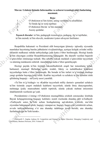 ta'lim tizimining mazmuni — DOC