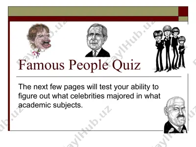 famous people quiz — PPT