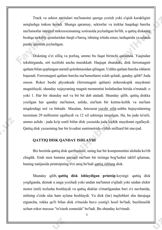 tlar qattiq plitalarga yoziladi va ular o'z navbatida ferromagnit materiallar qatlami bilan qoplanadi. ular "magnit disklar" dan boshqa narsa deyilmaydi. qattiq diskda bitta o'qda bir yoki bir nechta plastinka ishlatiladi. ishlayotgan o'qish moslamalari (boshlari) plitalar yuzasiga tegmaydi. tushuntirish oddiy: plitalarning tez aylanishi bilan kiruvchi havo oqimining interlayeri hosil bo'ladi. o'quvchi va ishchi sirt orasidagi masofa juda kichik - atigi bir necha nanometr va mexanik aloqani istisno qiladigan havo qatlami uzoq umr ko'rishni ta'minlaydi. agar plitalar tegishli tezlikda aylanmasa, unda boshlar "to'xtash" zonasi - plitalar chegaralaridan tashqarida. kompyuterda hdd ning o'ziga xos xususiyati shundaki, saqlash vositasi haydovchi bilan birlashtirilgan, shuningdek bitta korpusdagi kerakli elektron blok bilan birlashtirilgan. hdd ning asosiy xususiyatlari har qanday kabi texnik qurilma, qattiq disk bir qator xususiyatlarga ega, buning asosida uning dolzarbligi to'g'risida xulosa chiqarish mumkin. · imkoniyat eng muhim miqdorlardan biridir. drayv tomonidan saqlanishi mumkin bo'lgan ma'lumotlarning miqdorini belgilaydi. · olchamlari (form faktor). eng keng tarqalgan …