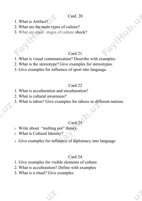intercultural communication biletlari - Page 5