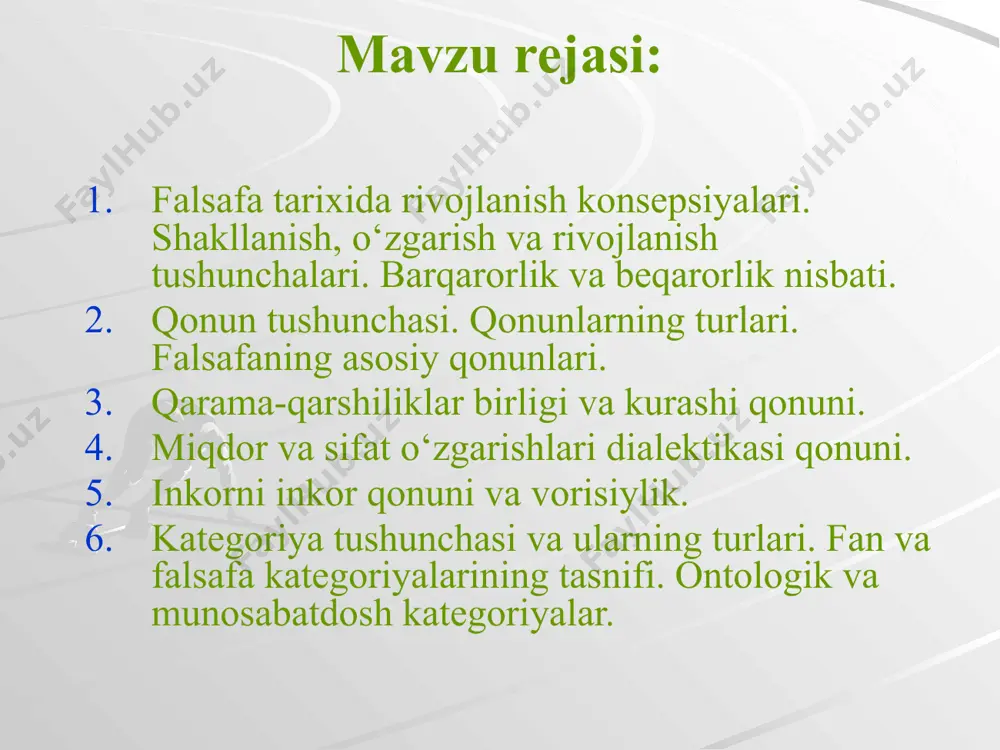 isbotlash mahorati suqrot va aflotunda yaqqol namoyon bo‘lgan abu nasr forobiy dialektikani “al-jadal” deb atagan. “inson,- deb yozadi forobiy,- haqiqatga yoki falsafaga faqat dialektik bahs orqali erishishi mumkin” borliqning ziddiyatliligi borliq haqidagi fikrlarning ziddiyatliligida o‘z aksini topadi. faylasuflar doim dunyo o’zgaruvchanmi yoki o’zgarmasmi? degan savol doirasida bahslashadilar. uzoq vaqtgacha, dunyo o‘zgarmasdir, deb kelingan edi. keyinchalik uning o‘zgaruvchanligi haqidagi g‘oya paydo bo‘ldi. geraklitning bir daryoga ikki marta tushib bo‘lmaydi, degan so‘zlarini eslaylik. xo‘sh, faylasuflardan qaysi birlari haq? dunyo o‘zgarmasdir, deganlarimi yoki, u o‘zgaruvchandir, deganlarimi? sog‘lom fikr dunyoda o‘zgaruvchanlik ham, barqarorlik ham mavjudligidan dalolat beradi. harakatning mohiyatini tushunishga uringan qadimgi yunon faylasufi zenon (490-430 er. avv.) ana shunday muammoga duch kelgan. o‘z mantiqiy muhokamalarining yakunida u to‘g‘ridan-to‘g‘ri qarama-qarshi xulosaga – harakat mumkin emas, degan xulosaga keladi. bu mantiqiy paradokslar aporiyalar deb atala boshladi. masalan, «dixotomiya» deb atalgan mashhur aporiyani qarab chiqamiz. zenon birorta predmet harakatini boshlang‘ich nuqtasidan so‘nggi nuqtasigacha qarab chiqadi. u …