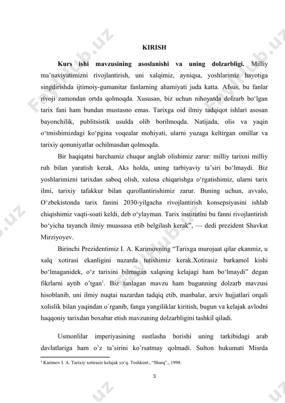 edi. ba’zan feodallar shakar ishlab chiqaruvchilar bilan birgalikda o’z yerlarida korxonalar tashkil etganlar. vaqf yerlari boshliqlari ham ba’zan manufaktura, hunarmandchilik ustaxonalari va rastalar egalari bo’lib qolgan edilar. mana shundan ham ko’rib turibmizki shaharda ahvol yaxshi bo’lgan. faqat shuni aytib o’tish kerakki manufakturalr vujudga kelgan bo’lsa ham, bu manufakturalarni faqat katta ustalarga ochish huquqi berilgan. shunday bo’lsa ham shahar aholisi huddi qishloqlardagidek mamlyuklardan ko’plab aziyat chekishgan. mamlyuklar asosan ularni turli xil soliqlar bilan qiynashgan. mana shu xvii – xviii asr misr tarixida alohida ahamiyatga ega bo’lib, bu davrda hokimiyatga mamlyuklarni qaytishi ko’zga tashlanadi. mamlyuk ali bey al – kabir (1760 – 1772 y) beylar va yanicharlar qarshiligini yengib, misrning yangi amiriga aylanadi. unga “shayx al – balad” unvoni beriladi. ali bey deyarli mamlyuklar saltanatini tiklaydi. manufakturlarda asbob – uskunalar hali sodda bo’lishiga qaramasdan, ishchi kuchini to’g’ri taqsimlangani bu korxonalarda ishlab chiqarish hajmini va ishlab chiqarilayotgan mahsulotlar sifatini yaxshiligini ta’minlab berar edi. …