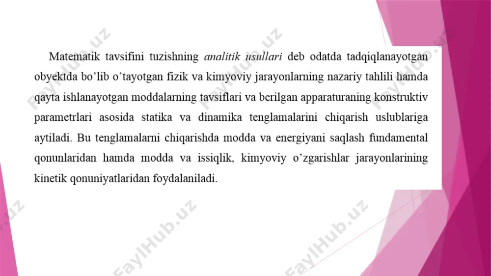 kimyoviy jarayonlarning modelini oluvchi analitik yondashuv - Page 2