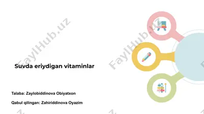 suvda eriydigan vitaminlar — PPTX