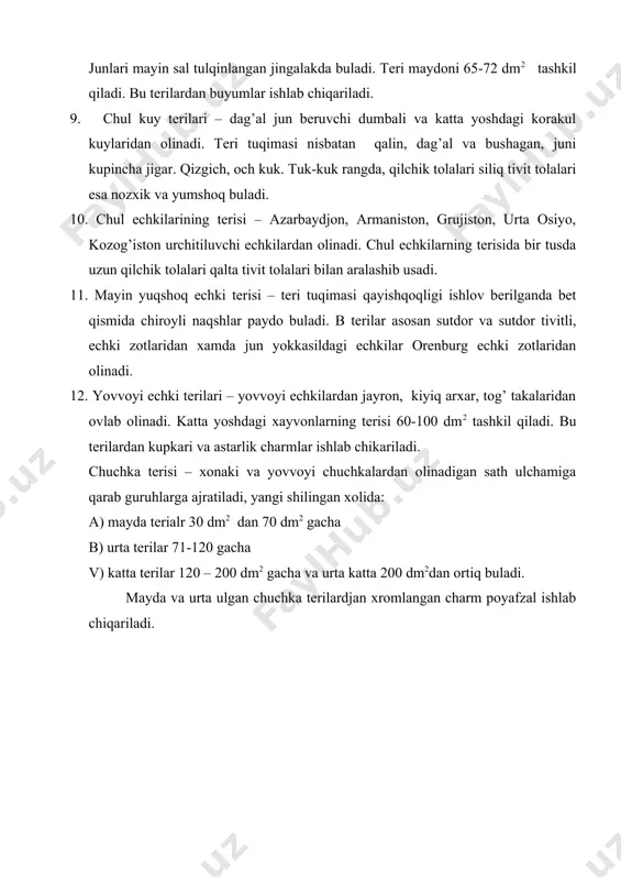 charmbop xomashyosining xususiyati va tasnifi - Page 5