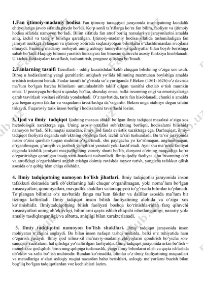 fan ijtimoiy-madaniy hodisa — DOCX