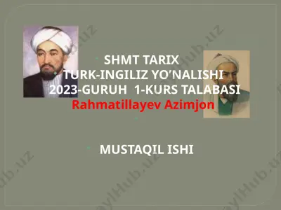 sharq shunoslikga kirish haqida — PPTX