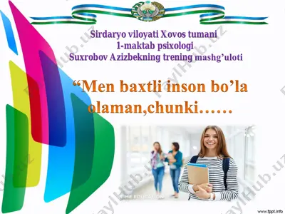 "men baxtli inson bo'la olaman,chunki" — PDF