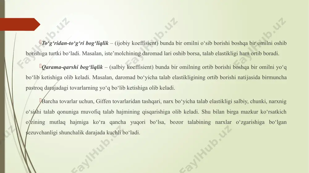 talab va taklif elastikligi - Page 4