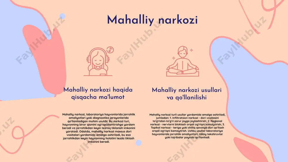 adi. narkozning foydalari va xavflari narkozning asosiy foydalari orasida hayvonlar uchun og'riqni bartaraf etish va tajribalar davomida ularning xatti-harakatlarini nazorat qilish imkoniyati mavjud. biroq, narkozning salbiy ta'sirlari ham bor, masalan, nafas olish muammolari yoki allergik reaktsiyalar. shu sababli, tadqiqotchilar narkozni qo'llashda ehtiyotkorlik bilan yondashishlari kerak. narkozi va xavfsizlik xavfsizlik choralarini ko'rish narkozi qo'llashda xavfsizlik choralarini ko'rish juda muhimdir. har bir jarrohlik yoki tibbiy protsedura oldidan hayvonlarni to'g'ri baholash, ularga zarur bo'lgan narkozi turini tanlash va monitoring qilish kerak. anesteziya jarayonida hayvonning yurak urishi, nafas olish va boshqa fiziologik ko'rsatkichlarini nazorat qilish zarur. narkozdan keyingi kuzatuv va parvarish narkozdan keyingi kuzatuv va parvarish, hayvonlarning tezda tiklanishida muhim rol o'ynaydi. jarayondan so'ng, hayvonlar diqqat bilan kuzatilishi va ularning holati muntazam ravishda baholanadi. statistik ma'lumotlarga ko'ra, narkozi qo'llanilgandan so'ng hayvonlarning 90% dan ortig'i muammosiz tiklanadi, ammo ayrim hollarda salbiy ta'sirlar kuzatilishi mumkin. shuning uchun, xavfsizlik ko'rsatkichlarini oshirish maqsadida muntazam kuzatuv va parvarish amalga …