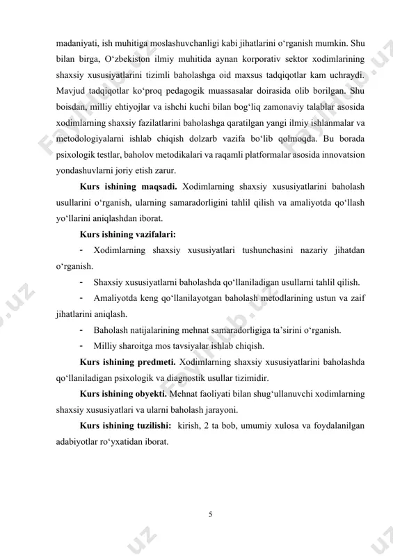 k asosga ega bo‘lgan tug‘ma psixofiziologik holati bo‘lib, insonning tashqi ta’sirlarga qay darajada tez va qanday kuchda javob berishini belgilaydi. insonlarning temperamentiga ko‘ra turlicha faoliyat yuritishi mehnat samaradorligida sezilarli farqlarni yuzaga keltiradi. masalan, sangvinik tipdagi odamlar faol, ijtimoiy jihatdan ochiq, tashabbuskor bo‘lib, yangi sharoitlarga tez moslasha oladi. ular ish joyida ko‘p hollarda ijobiy muhit yaratishga hissa qo‘shadi. bunday odamlar jamoa bilan ishlashga moyil, rahbarlik qilish qobiliyatiga ega bo‘ladi va ishda yuqori samaradorlik ko‘rsatadi. xolernik tipdagi odamlar esa tezkor, qat’iyatli va energiyaga boy bo‘ladi. ular ko‘pincha rahbarlik lavozimlarida muvaffaqiyatga erishadi, biroq hissiyotlarini boshqarishda muammolar bo‘lishi mumkin. melancholik temperamentga ega bo‘lganlar odatda tortinchoq, ichki dunyosiga chuqur kirib ketgan bo‘lib, stressga chidamliligi past bo‘ladi, bu esa ish jarayonida muayyan qiyinchiliklarga olib kelishi mumkin. flegmatik shaxslar esa barqaror, hotirjam, sabrli va tizimli ishlashga qodir bo‘lishadi. bunday xodimlar ishonchli va barqaror mehnat ko‘rsatkichiga ega bo‘lishadi. xarakter — bu shaxsning ijtimoiy hayot davomida shakllangan va nisbatan …