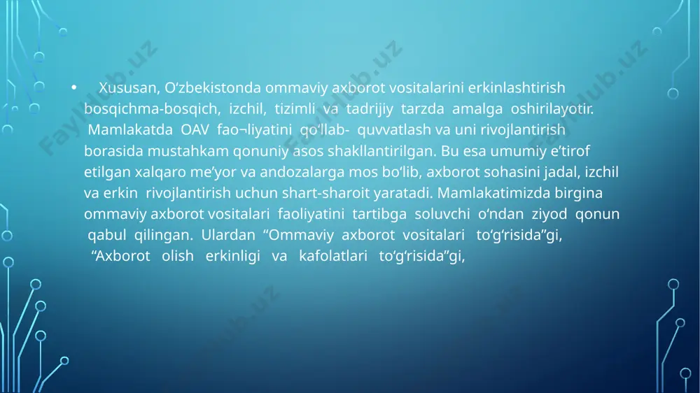 axborot erkinligini ta’minlash tushunchasi, mazmun-mohiyati - Page 4