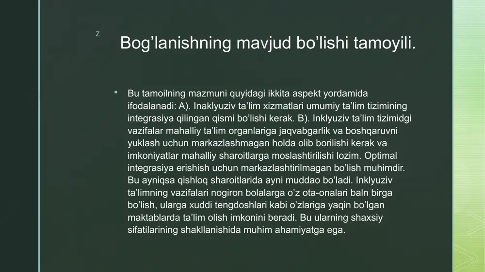 inklyuziv ta’lim tamoyillari va unga bo’lgan ehtiyojlar - Page 5