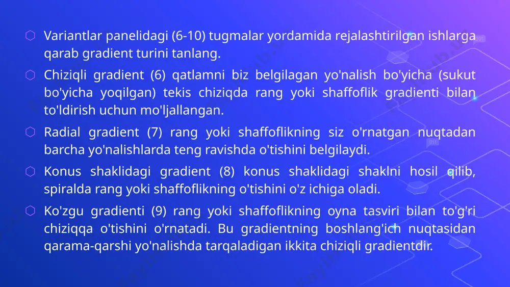 photoshopda gradientni hosil qilish - Page 5