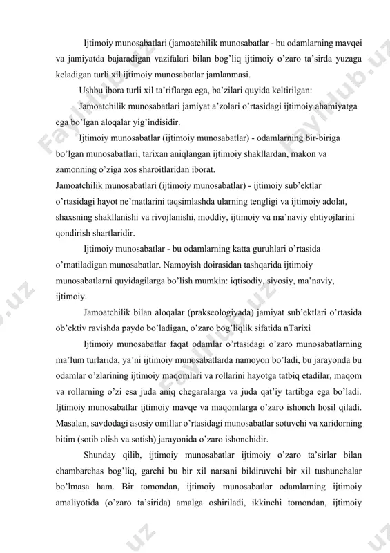 qish, boshqa odamni idrok qilish va tushunishdan iborat bo’lgan aloqalarni o’rnatish va rivojlatirishning murakkab, keng qamrovli jarayoni. bu «muloqot» tushunchasining eng to’liq va aniq ta’rifidir. muloqot barcha tirik jonzotlarga xosdir, lekin odam darajasida u eng takomillashgan shakllarga ega bo’ladi, nutq vositasida anglanadi. muloqotda quyidagi nuqtai nazarlar ajratiladi: mazmun, maqsad va vositalar. insonning nutq faoliyati inson ongining barcha qirralari bilan chambarchas bog’langan. nutq – inson psixik kamolotining, shaxs sifatida shakllanishining qudratli omilidir. nutq ta’siri ostida qarashlar, e’tiqodlar, intellektual, ma’naviy va estetik hissiyotlar tarkib topadi, iroda va fe’l-atvor shakllanadi. nutq yordamida barcha bilishga oid psixik jarayonlar erkin va boshqariladigan tus oladi. shunday ekan, nutq – bilishga oid psixik jarayon bo’lib, inson tomonidan talaffuz qilinayotgan va eshitib turilgan tovushlar uyg’unligidan iborat, ayni vaqtda shu tovushlarga mos yozuv belgilari tizimi orqali ifodalangan ma’no va mazmunga ega. . muloqot mazmuni – bu individualliklararo aloqalarda bir tirik jonzotdan ikkinchisiga etkaziladigan axborot. muloqot mazmuniga tirik mavjudotning ichki …