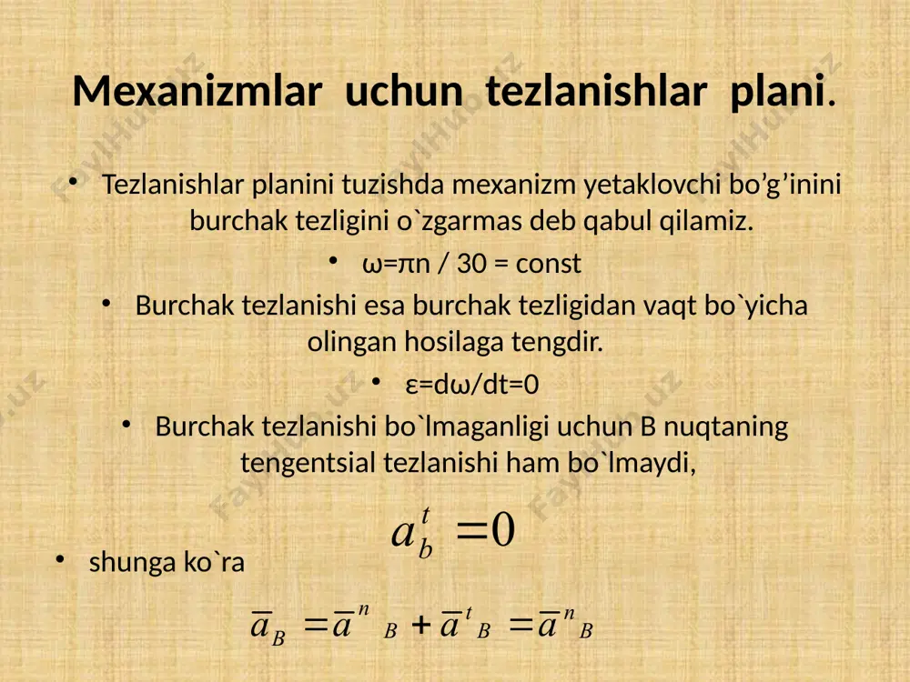 mexanizmlar kinematikasini plan metodi yordamida tekshirish - Page 5