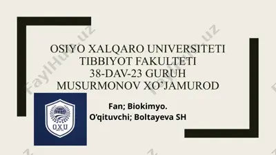 jigarda garmonlarni zararsizlantirilishi,klinik ahamiyati — PPTX