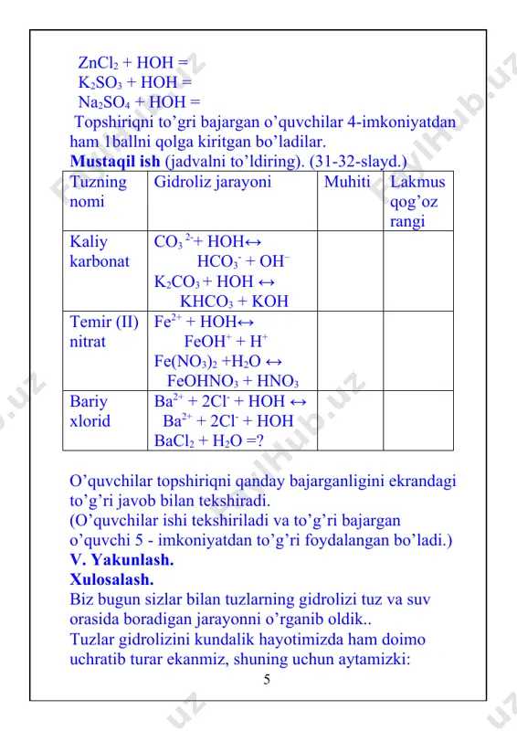 elektrolitlar va dissotsiatsiya - Page 5