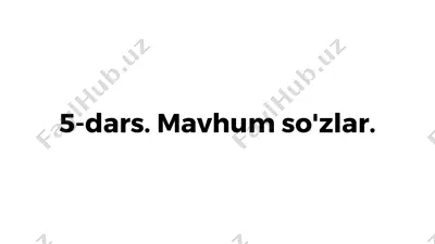 5-dars. mavhum so'zlar — PDF