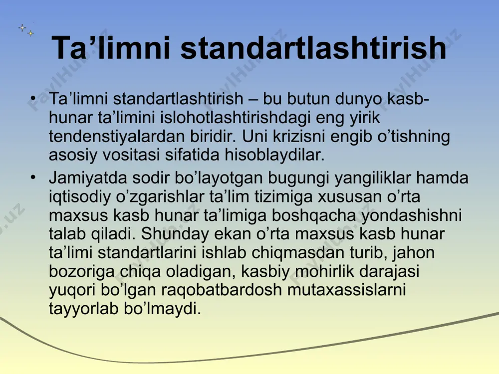 q nazoratning o’tkazilish tartibi, shakli ta’lim muassasasining ilmiy-pedagogik kengashi tomonidan belgilanadi. yakuniy nazorat – semestr tamom bo’lganda va o’quv dasturining tegishli bo’limi tugallangandan keyin amalga oshiriladi. yakuniy nazoratning o’tkazilish tartibi, shakli ta’lim muassasasining ilmiy-pedagogik kengashi tomonidan belgilanadi. tashqi nazorat - o’zbekiston respublikasi vazirlar mahkamasi davlat test markazi tarkibidagi kadrlar tayyorlash sifatini nazorat qilish, pedagog kadrlar va ta’lim muassasalari attestastiyasi boshqarmasi tomonidan tayyorlangan «ta’lim muassasalari va pedagogik kadrlarning davlat attestastiyasi va akkreditastiyasi haqidagi nizom» va amaldagi me’yoriy hujjatlar asosida amalga oshiriladi; davlat-jamoat nazorati – ta’limni boshqaruvchi vakolatli davlat organi va u bilan kelishilgan holda jamoat tashkilotlari va kadrlarga talabgorlar tomonidan amalga oshiriladi; yakuniy davlat attestastiyasi – davlat imtihonlari va malakaviy bitiruv diplom ishi (loyiha)ni himoya qilish bilan yakunlanadi.