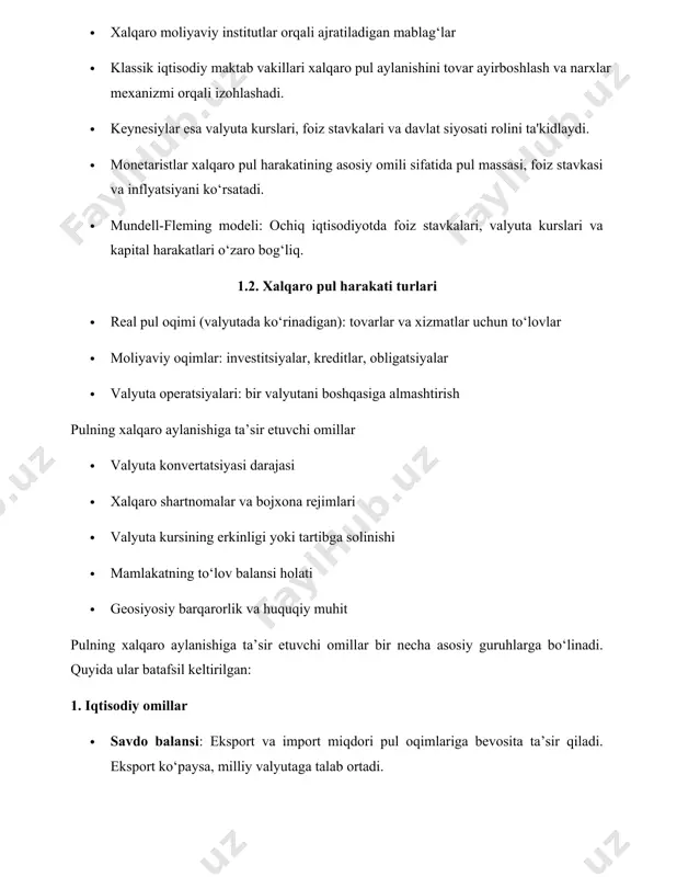 haqida quyidagicha to‘liq va tushunarli ma’lumot beraman: xalqaro valyuta bozori (inglizcha: foreign exchange market yoki qisqacha forex) — bu turli davlatlarning valyutalarini o‘zaro ayirboshlash (savdo qilish) mumkin bo‘lgan global moliyaviy bozor. bu bozorda banklar, markaziy banklar, korporatsiyalar, investorlar va spekulyantlar qatnashadilar. xalqaro valyuta bozori (forex yoki fx bozor) – bu turli mamlakatlarning valyutalari o'rtasida savdo qilinadigan global moliyaviy bozor. bu bozor dunyodagi eng yirik va eng likvid bozor hisoblanadi, unda kunlik savdo hajmi 6 trillion dollardan ortiq bo'lishi mumkin. forex bozori savdosi ikki valyutani almashtirish orqali amalga oshiriladi, masalan, aqsh dollarini yevroga yoki yapon yenasiga almashtirish. bu bozorda savdo qilish orqali traderlar yoki investorlar valyutalarning kurs farqlaridan foyda olishga harakat qiladilar. bozor doimiy ravishda ochiq va ishlaydi, chunki u 24 soat davomida ishlaydi, chunki dunyodagi turli moliyaviy markazlar (london, nyu-york, tokio va boshqalar) har xil vaqt zonalarida faoliyat yuritadilar. foreks nima va bozorda savdo qanday amalga oshiriladi? «foreksda o‘ynab, pul …