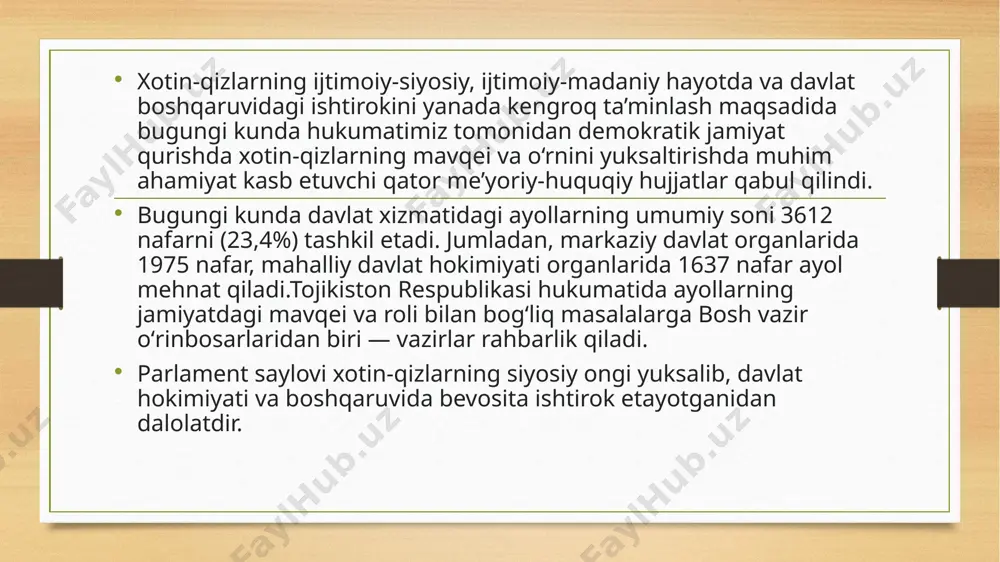 o‘rinni egallagan yusuf abdusalomov kumush, rasul boqiyev dzyudo bo‘yicha bronza medaliga sazovor bo‘ldi. shu bilan birga, xxix olimpiya o‘yinlarining eng yaxshi 5 nafar bokschisidan qurbonov jahon va yunusov anvar o‘z vazn toifasida, nazarov dilshod esa 12 nafar eng yaxshi bolg‘achilardan joy oldi. mehnat munosabatlarini tartibga solish va aholining ijtimoiy himoyasini kuchaytirish bilan bog‘liq masalalarga prinsipial munosabat jahon hamjamiyati mustaqil tojikistonni mehnat, ijtimoiy sheriklik, insonning mehnat huquqiga oid demokratik me’yorlarni hurmat qiluvchi yagona davlat sifatida tan olishiga sabab bo‘ldi. , markaziy osiyo mintaqasida aholini ijtimoiy himoya qilish va ijtimoiy siyosatning boshqa jihatlari. buni keyingi yillarda tojikiston respublikasi bilan samarali hamkorlik qilib kelayotgan xalqaro mehnat tashkilotining xulosasi ham tasdiqlaydi. image5.png image6.png image7.jpeg image8.jpeg image9.jpeg image10.jpeg image11.jpeg image12.jpeg image13.jpeg image14.jpeg image3.png image4.png