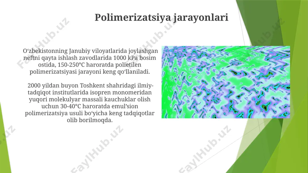 yonlari isopropylbenzolni alkillaştirish jarayonida, propan va benzen aralashmasini 250-300°c harorat va 3-5 mpa bosimda, zeolitli katalizatorlar ishtirokida o'tkazish natijasida yuqori tozalikdagi mahsulot hosil bo'ladi, bu jarayonlar farg'ona neftni qayta ishlash zavodida qo'llaniladi. alkillaştirish reaksiyalarining samaradorligi, reaksiya sharoitlariga, jumladan, 1:10 dan 1:20 gacha bo'lgan reaktantlar nisbatiga, shuningdek, reaksiya harorati va bosimiga bog'liq bo'lib, bu ko'rsatkichlarni optimallashtirish orqali 95% dan yuqori hosil olish mumkin. reaktorlarning turlari 1000 litr hajmli tubsimon reaktorda metanning termik parchalanishi 800°c da o‘tkazilishi natijasida olmoniya olimlari tomonidan yuqori rentabellikka ega bo‘lgan sintetik gaz olish texnologiyasi ishlab chiqildi. o‘zbekistonning gaz konlaridan olingan propan-butan aralashmasining termik oksidlanishi uchun 300 mm diametrli va 5 metr balandlikdagi quvurli pechli reaktordan foydalanish mumkin. gazsimon uglevodorodlarning oksidlanishi gazsimon uglevodorodlarning toʻliq oksidlanishi natijasida 800°c dan yuqori haroratlarda, masalan, avtomobil dvigatellarida, karbon (iv) oksid va suv hosil boʻladi, bu jarayon energiya chiqarish bilan birga keladi. metan (ch₄) kabi eng oddiy gazsimon uglevodorodlarning qisman oksidlanishi, 300-500°c haroratlarda, …