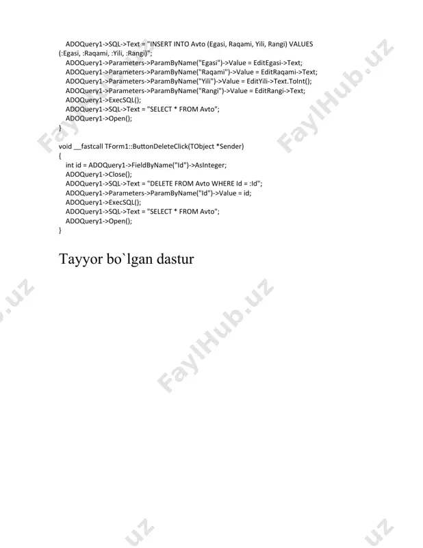 avtomobillarni ro`yxatga olish va qidirish tizimi dasturi - Page 5