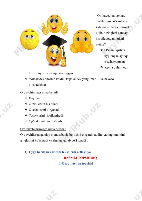 xillarini hosil bo‘lishidir. blastulaning ixtisoslashmagan hujayralaridan asta-sekin teri epiteliysi hujayralari, ichak epiteliysi, o‘pka, nerv, muskul va boshqa hujayralar paydo bo‘ladi. biokimyoviy nuqtayi nazardan hujayralarning ixtisoslashishi shu hujayra uchun xos oqsillarni sintezlash bilan xarakterlanadi. misol uchun, limfositlar himoya qiluvchi oqsil antitanani, muskul hujayralari esa qisqaruvchi oqsil-miozinni sintezlaydi. har qanday hujayra o‘zi uchun xos bo‘lgan oqsilni sintezlaydi. biokimyoviy ixtisoslashish natijasida embrion varaqalaridan alohida organ va organlar sistemasini rivoj lanishiga ta’sir ko‘rsatadigan hujayralar tarkibidagi har xil genlar ning ishlashi boshlanadi. harxil turlarga mansub hayvonlarning murtak varaqalaridan bir xil to‘qima va organlar hosil bo‘la boshlaydi. bu esa ular o‘zaro gomolog ekanligidan dalolat beradi. embrionning ektodermaqavatidan – bo‘g‘imoyoqlilarda, xordalilar (baliqlar, amfibiyalar, reptiliyalar, qushlar va sut emizuvchilar)da teri qoplamlari, ya’ni teri epiteliyasi hamda uning hosilalari, nerv sistemasi va sezgi organlari, tishning emal qavati shakllanadi. entodermadan– ichak epiteliyasi, ovqat hazm qilish bez lari – jigar, oshqozon osti bezi, o‘pka va jabra rivojlanadi. mezodermadan biriktiruvchi (tog‘ay, suyak, qon …