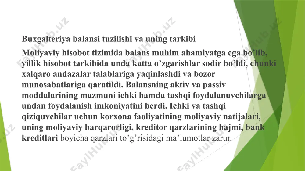 moliyaviy hisob va hisobotning mohiyati - Page 5