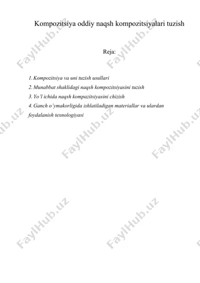 kompozitsiya oddiy naqsh kompozitsiyalari tuzish — DOC
