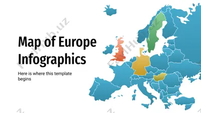 map of europe infographics — PPTX