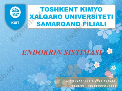 endokrin sistimasi — PPTX